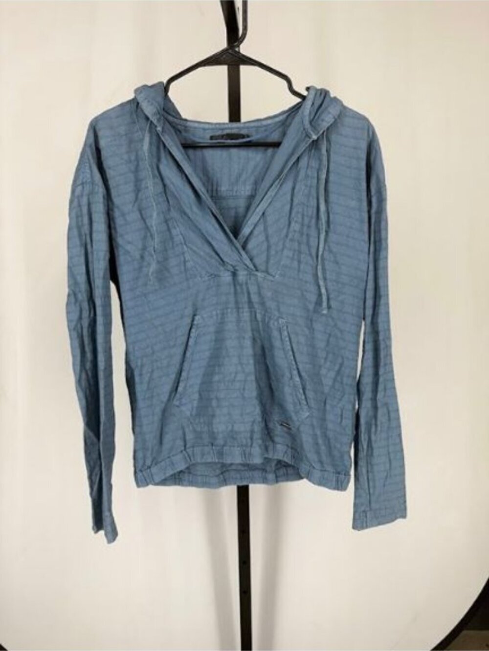 Prana Farin Hoodie in Striped Blue